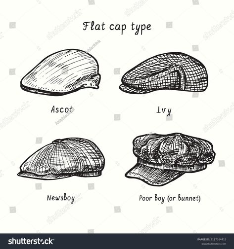 Flat Cap Tattoo Ideas, Flat Cap Drawing, Flat Cap Tattoo, Cap Tattoo Hat, Beret Tattoo, Hat Tattoo Design, Hat Tattoo Ideas, Grandpa Tattoo, Cap Tattoo