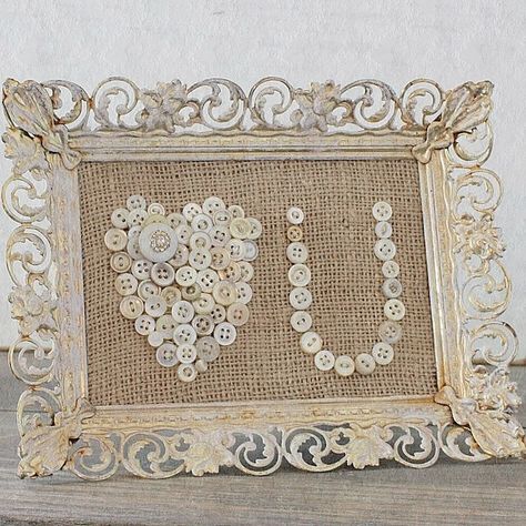 Saint Valentin Diy, Valentines Bricolage, Burlap Projects, The Word Love, Ideas Craft, Burlap Crafts, Word Love, Vintage Collage, Sweet Valentine