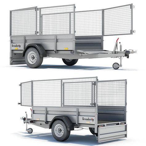 Utility Trailer 04 by Pumper. Detailed utility cage trailer 3D model. Trailer has 10 states of keyframes set in max8 and max2011 formats with different handbrake, door latches and door positions. Model is linked properly and is ready for animation in .max formats only. 4 point helpers with LookAt animation constraints are used for proper handbrake handle and cable animation.Polygons and vertices: 576775 polygons 567478 verticesModel split into 42 objects (including 4 point helpers). 11 textures Cage Trailer, Door Latches, Truck Cargo, Trailer Plans, Off Road Trailer, Best Trailers, Bmw Wallpapers, Dump Trailers, Cargo Trailers