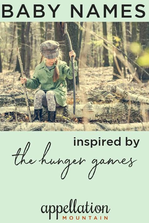 If The Hunger Games series feels like unusual inspo for baby names, well ... it is! But it isn't, not if Game of Thrones, Harry Potter, and Star Wars are also powerful influences. With another book in the series due out next year, we might hear even more of these gorgeous, imaginative, fascinating names. #babynames #namingbaby #appellationmountain Hunger Games Names, Mockingjay Symbol, Ancient Roman Names, Word Names, Nature Names, Hunger Games Characters, Roman Names, Games Characters, Katniss And Peeta