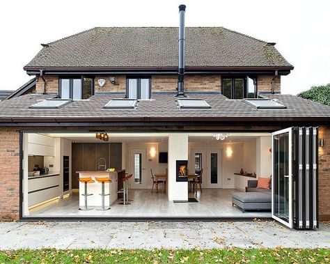 Bungalow Extensions, London Living Room, Kitchen Diner Extension, Extension Plans, Garden Room Extensions, House Extension Plans, Open Plan Kitchen Dining Living, Open Plan Kitchen Diner, Open Plan Kitchen Dining