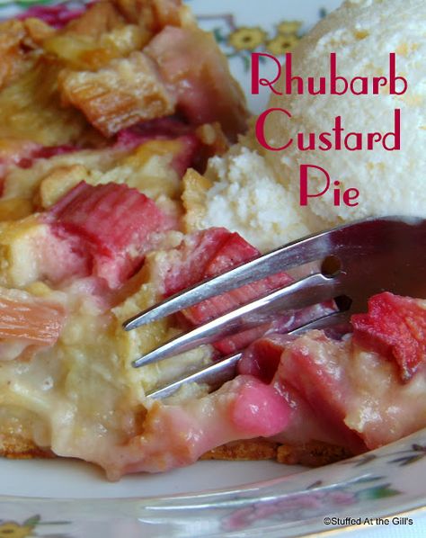 Rhubarb Custard Pie Apple Rhubarb Recipes, Rhubarb Custard Pie Recipe, Rhubarb Custard Bars, Custard Bars, Rhubarb Custard Pie, Rhubarb Desserts Recipes, Rhubarb Custard Pies, Rhubarb Recipes Pie, Custard Pie Recipe