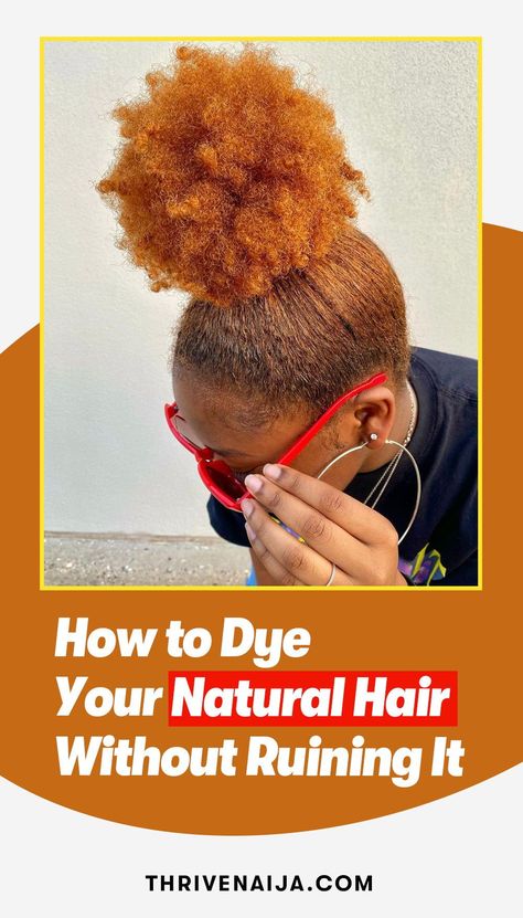 Colored Natural Hair, Ginger Hair Dyed, Big Natural Hair, Diy Hair Dye, Hair Shrinkage, How To Dye Hair At Home, Best Hair Dye, Natural Hair Diy, Diy Hair Color