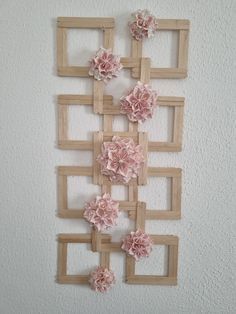 Wall Hanging Diy Ice Cream Sticks, Ice Cream Stick Decoration, Ice Cream Stick Home Decor, Wall Hanging Ideas With Ice Cream Sticks, Popsicle Stick Wall Hanging, Art With Ice Cream Sticks, Ice Cream Sticks Art, Ice Cream Sticks Craft Ideas Art, Ice Cream Sticks Craft Ideas Wall Hangings