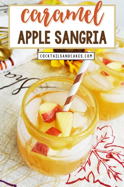 Caramel Vodka Apple Cider, Vodka Apple Cider, Apple Sangria Recipes, Apple Cider Sangria Recipe, Fall Sangria Recipes, Caramel Apple Sangria, Apple Sangria, Apple Cider Sangria, Monster Munch