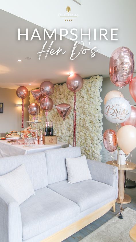 Hen Do Spa Day, Hen Do House Party, Uk Hen Party Ideas, Hen Do House Decorations, Hen Party Inspiration, Afternoon Tea Hen Do, Spa Hen Party, Hen Party Afternoon Tea, Hen Party Set Up