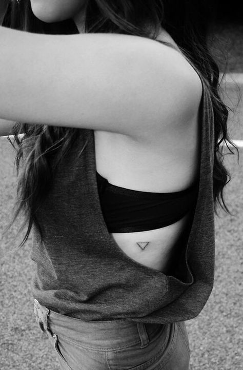 Upside down triangle Upside Down Triangle Tattoo, Tat Placement, Small Rib Tattoos, Thumb Tattoos, Triangle Tattoos, Side Tattoos, Tat Ideas, Rib Tattoo, Tattoo Placement