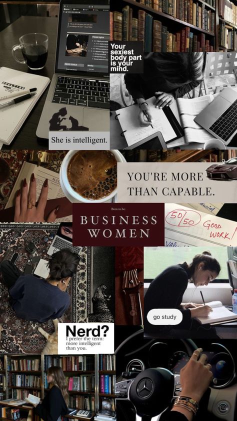 Vision Board Wallpaper, Career Vision Board, Manifesting Vision Board, Intelligent Women, Business Studies, Academic Motivation, Vision Board Inspiration, Study Motivation Inspiration, Studying Inspo