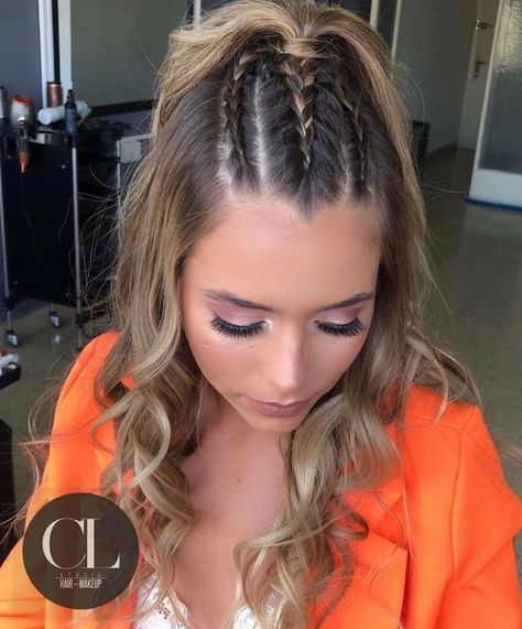 Hair Ideas For Festivals, Simple Braid For Medium Hair, Concert Hairstyles, Rave Hair, Hairstyles For Layered Hair, Blonde Hair Looks, Front Hair Styles, Have Inspiration, Hair Up Styles