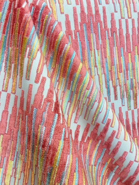 Dixie Hill Ginger Cut Velvet Fabric Chevron Cut Velvet Pink and Orange Cut Velvet Fabric by the Yard Upholstery Velvet - Etsy Pleated Drapery, Orange Cut, Velvet Pink, Fabric Trim, Fabric Names, Fabric Samples, Velvet Fabric, Fabric By The Yard, Beautiful Fabric