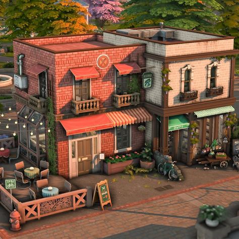 Family restaurant 🍴🇮🇹 | noCC 🛠️ Packs used: [full list available on the Gallery] 🏷️: @ea @thesims #sccregram #thesims #sims… | Instagram Sims 4 Restaurant, Lotes The Sims 4, The Sims 4 Lots, Sims 4 Family, Sims 4 House Plans, Sims 4 House Building, Sims 4 House Design, Family Restaurant, Casas The Sims 4