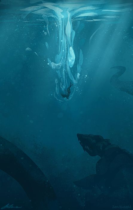 Underwater Art, Water Drawing, Sea Monsters, Underwater Photography, Fantasy Landscape, Art Plastique, Art Reference Photos, Dark Art, Beautiful Art