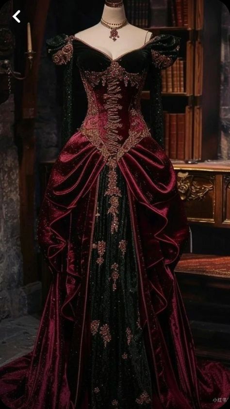 Vampire Dress, Carpet Outfits, Red Carpet Outfits, Old Fashion Dresses, Chique Outfits, Fantasy Dresses, Royal Dresses, Fantasy Gowns, Fairytale Dress