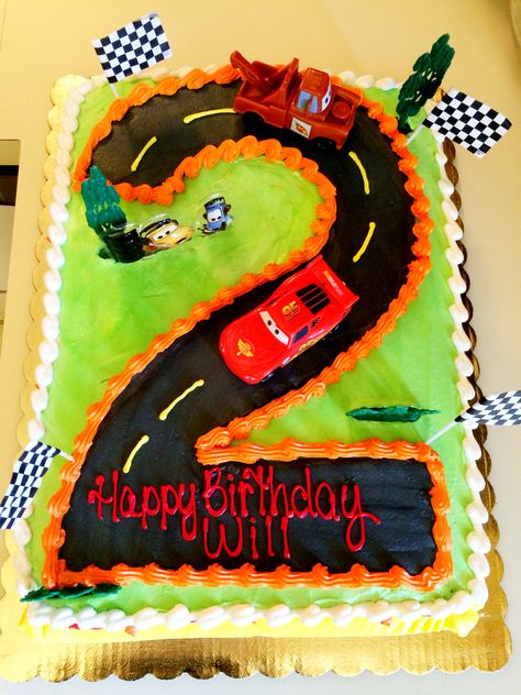 Disney Cars Birthday Cake Wheels Cake, Hot Wheels Cake, 4de Verjaardag, Race Car Cakes, Wheel Cake, Cars Birthday Cake, Disney Birthday Cakes, Hot Wheels Birthday, Hot Wheels Party