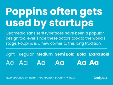 Poppins Font, Google Font Pairings, Brand Typography, Contemporary Fonts, Font Pairings, Geometric Font, Writing Systems, Sans Serif Typeface, Font Combinations