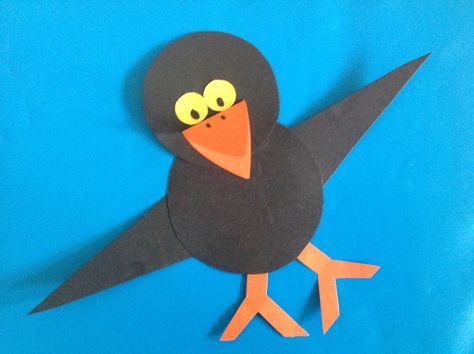 Crow Craft Preschool, Crow Crafts For Kids, Crow Template, Crow Craft, Preschool Harvest, Art For Preschool, Bird Crafts Preschool, Benchmark Advance, Fall Activities For Toddlers