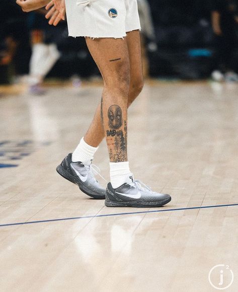 Jordan Poole Leg Tattoo, Lighting Leg Tattoo, Jordan Tucker, Nba Shoes, Pop Culture Tattoos, Basketball Tattoos, Black Men Tattoos, Tattoo Ideas Males, Culture Tattoos