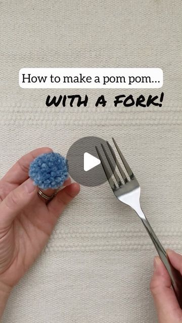 Amigurumi Pattern Designer on Instagram: "Don’t have a pom pom maker? Or can’t remember where you put yours?? 😅 It’s so simple to make one with a fork!   2 important tips: 1) the knot tied around your strands needs to be tight! 2) don’t be afraid to trim! The more you trim, the more circular your pom pom will look. 👌  ✨ Why am I making pom poms? In preparation for a little free pattern coming soon... 🤗" How To Make A Small Pom Pom With Yarn, Pom Pom From Yarn, How To Make Small Pom Poms, How Do You Make Pom Poms Out Of Yarn, Diy Puff Ball Pom Poms, Make Pom Poms Cheerleading, Easy Yarn Pom Pom Diy, How To Make Pop Poms With Yarn, Fork Pom Pom Tutorial