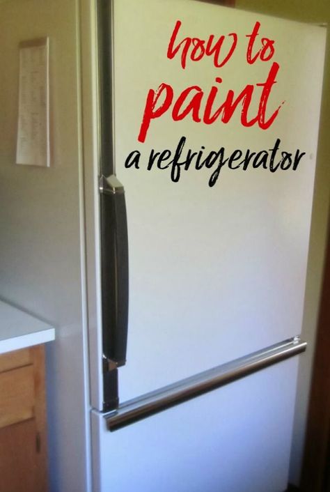 Old Refrigerator Repurpose, Paint Fridge Diy, Painting A Fridge, Painting Crib, Fridge Paint, Painting Refrigerator, Refrigerator Makeover, Paint Refrigerator, Fridge Makeover