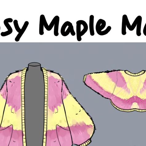 Moth Cardigan, Mushroom Core, Rosy Maple Moth, Moth Sweater, Moth Wings, Fairycore Aesthetic, Clothing Art, Clothing Design Sketches, Mohair Cardigan