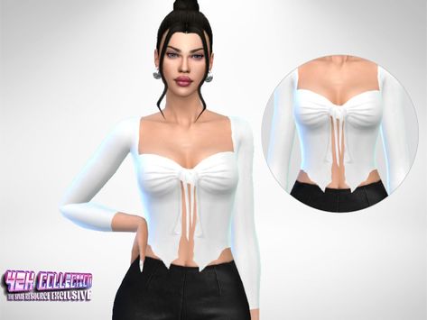 A Y2K white long sleeve top. Found in TSR Category 'Sims 4 Female Elder Everyday' Sims 4 Cc Shirts Sims Resource, Sims 4 Cc Graphic Tees, Sims 4 Cc Clothes Female Tops, Sims 4 Cc Tops Female, Cc Sims 4 Top, Sims 4 Cc Shirts Female, The Sims 4 Cc Top, Sims Shirts, Cc Top