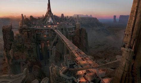 Architecture Ref #1  | John Carter Movie (Disney) Fantasy Egyptian, New Star Trek Movie, Egyptian City, John Carter Of Mars, Desert City, Concept Art World, City Background, Dead Space, City Pictures