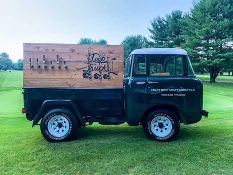 Beer Bar Wedding, Tap Truck, Camper Bar, Party Rental Ideas, Mobile Bar Cart, Bar On Wheels, Beer Truck, Bar Catering, Raise The Bar