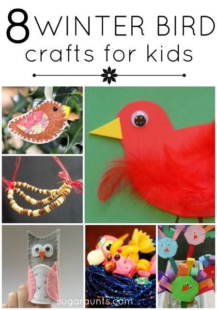 Winter bird crafts and activities for kids. Winter Bird Craft, Bird Crafts For Kids, Birds Preschool, Bird Activities, Felt Birds Ornaments, Playdough Activities, Winter Birds, Bird Party, Winter Preschool