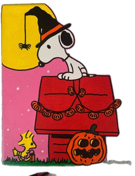 Hand painted 8”x10” canvas. Acrylic paint Halloween Canvas Art, Snoopy Halloween, Cartoon Profile, Canvas Acrylic, Cartoon Profile Pics, Profile Pics, Acrylic Paint, Profile Picture, Acrylic Painting