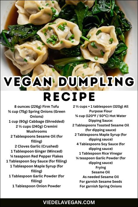 Vegan Dumpling Recipe: Irresistible Plant-Based Treats Buffalo Chicken Eggrolls, Tofu Dumplings, Vegan Dumplings, Vegan Snack Recipes, Homemade Dumplings, Dumpling Wrappers, Vegan Snack, Steamed Tofu, Cooking Game