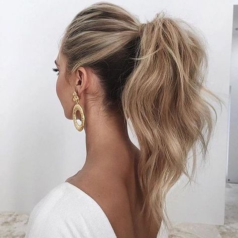 Save this pin for a collection of high ponytail hairstyles that exude confidence and style. Elevate your look with these chic and versatile hairstyles! #PonytailHairstyles #HairInspiration #FashionBlog Casual Wedding Hair, Wedding Ponytail, High Ponytail Hairstyles, Blonde Ponytail, Hoco Hair Ideas Ponytail, Guest Hair, Curly Wedding Hair, Wedding Guest Hairstyles, A Ponytail