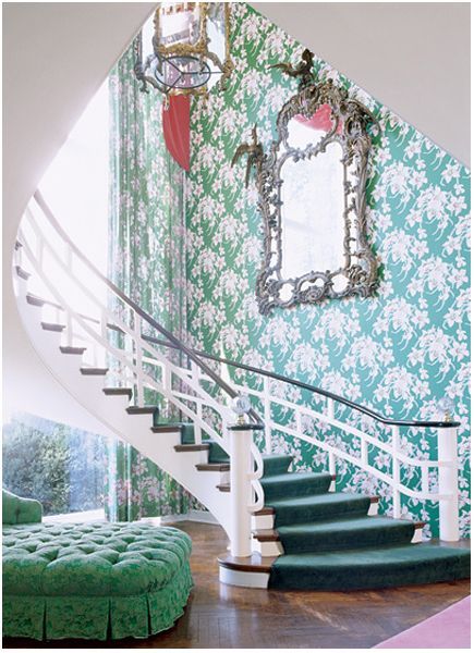 INSPIRATION FOR A NEW YEAR - Dimples and Tangles Dorothy Draper Interiors, Kristy Rice, The Greenbrier, Windmill Decor, Dorothy Draper, Oak Trim, Wallpaper Inspiration, Craft Decorations, Wallpaper Trends