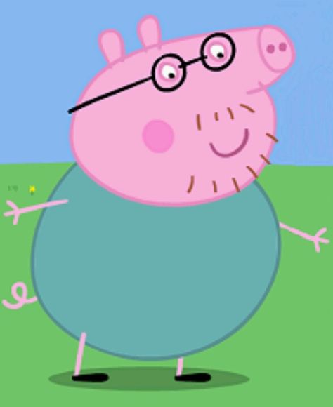 Daddy Pig is immense. I don't mean physically, of course.. however much it may be true. He's a true role model for all men.. expert at all sorts of things - speaking French, English grammar, DIY etc - without him Peppa Pig would be barely half the programme it is. Peppa Pig Cartoon, Papa Pig, Speaking French, Mummy Pig, Beetlejuice Halloween, Pig Character, Peppa Pig Birthday Party, Childrens Tv, Kids Background