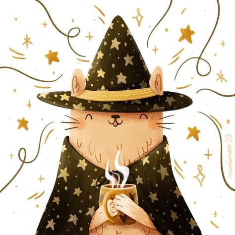 Too Much Pressure, Products Ideas, Witch Art, A Cup Of Tea, Illustrators On Instagram, Whimsical Illustration, Art Style Inspiration, Cute Little Drawings, May 13