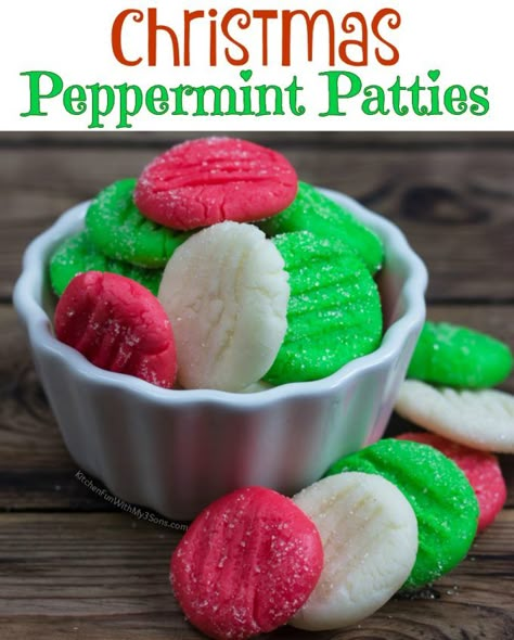 Christmas Peppermint Patties Christmas Peppermint Patties, Christmas Snack Recipes, Everyday Desserts, Peppermint Patty Recipe, Cream Cheese Mints, Christmas Yummies, Christmas Peppermint, Peppermint Brownies, Patties Recipe