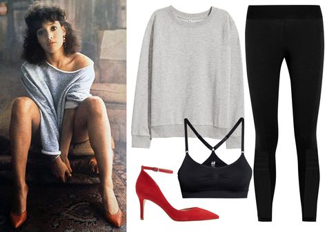 ALEX OWENS FROM FLASHDANCE (1983) Flash Dance Costume, Flashdance Outfit, 1980s Party Ideas, Flashdance Costume, 80s Exercise, Squad Costumes, 1980s Halloween Costume, 90s Costumes, 1980s Halloween