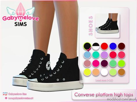 Chuck Taylor All Star Converse platform high top Sneakers mod for Sims 4 at ModsHost! Mod CC: Tenis o zapatillas Converse estilo Chuck Taylor All Star de plataforma alta para mujeres y hombres de Los Sims 4 72 colores ✦ Nueva Malla ✦ All LODS Femenino & Masculino Adolescente a Anciano #sims #sims4cc #gaming #mods #videogames Sims 4cc Sneakers, Sims4 Cc Converse, Sims 4 Cc Maxis Match Converse, Sims 4 Cc Platform Converse, Sims 4 Platform Converse, Sims 4 Tennis Shoes Cc, Sims 4 Cc Converse High Tops, Shoes Sims 4 Cc Male, Converse Cc Sims 4