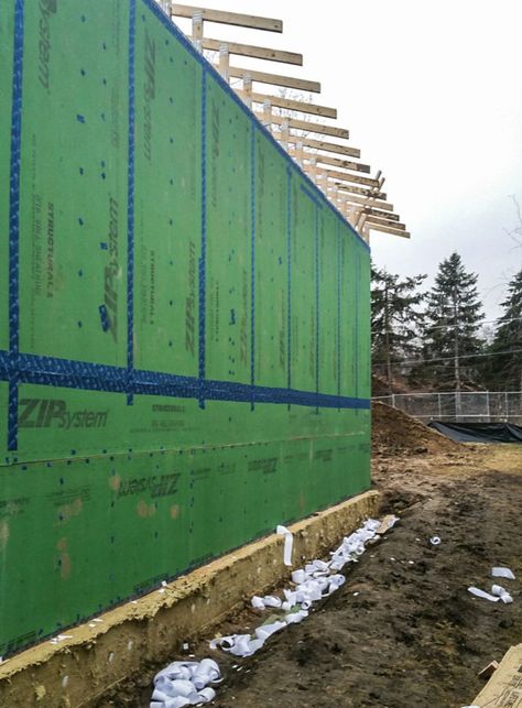 Urban Rustic: Air Sealing the Exterior Sheathing - GreenBuildingAdvisor Urban Rustic, Garage Doors, Exterior, Building, Outdoor Decor, Water, Home Decor, Home Décor