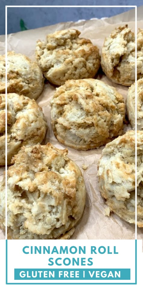 Cinnamon Roll Scones, Dairy Free Scones, Scones Breakfast, Easy Scones, Healthy Scones, Vegan Gluten Free Breakfast, Gluten Free Baking Mix, Vegan Scones, Scone Recipes