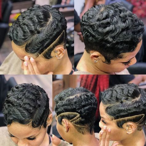 Short Hair For Black Women, Blonde Layered Hair, Finger Waves Short Hair, Finger Wave Hair, New Short Hairstyles, Short Relaxed Hairstyles, Short Hair Black, Short Hair Images, Natural Hair Cuts