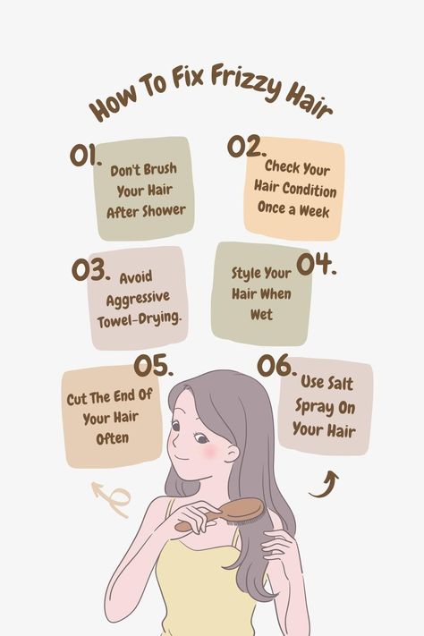 Tired of battling frizzy hair? Discover easy, effective solutions to tame those unruly locks and achieve the silky, smooth hair you've always wanted. From hair care routines to DIY treatments, our pins have got you covered! Say hello to frizz-free days ahead. 💁‍♀️✨ #FrizzFreeHair #HairCareTips Frizzy Hair Routine, For Silky Smooth Hair, Frizzy Hair Remedies, Thick Frizzy Hair, Get Healthy Hair, Tips For Healthy Hair, Caring For Frizzy Hair, Make Hair Thicker, Get Thicker Hair