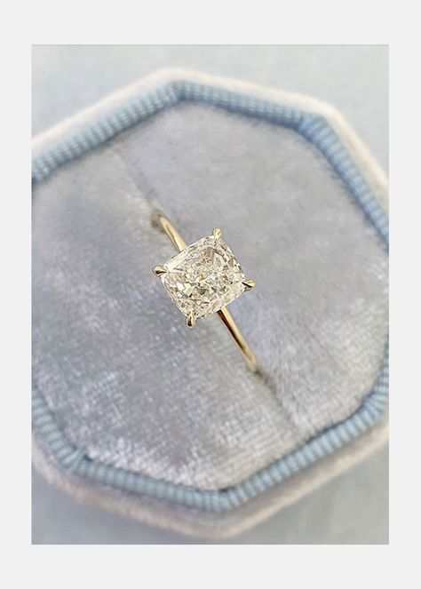 1 Carat Engagement Ring Cushion, Cushion Cut Engagement Ring 1 Carat, Cushion Cut Gold Engagement Ring, Virgo Wedding, Gold Cushion Cut Engagement Ring, Lab Created Diamond Rings Engagement, Dream Rings, Rings Ideas, Cute Engagement Rings