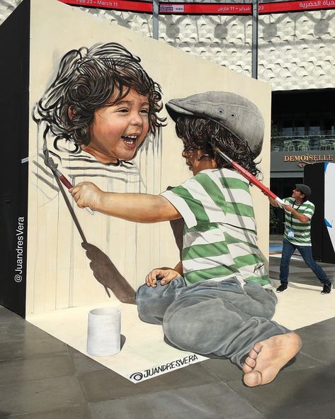 Street Art Illusions, Sidewalk Art, Street Mural, Banksy Graffiti, Best Street Art, Amazing Street Art, 3d Street Art, Street Graffiti, Murals Street Art