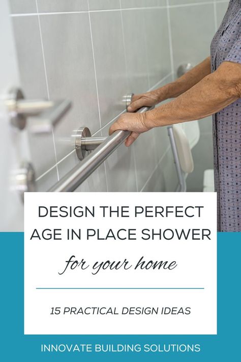 If the idea of an ‘age in place shower’ DOES NOT create a vision of a bathroom you’re excited to use, you’re not alone. But it doesn't need to be that way! 🛀 🚿 In this article we are going to show you that you can have a safe AND stylish age in place shower.... but only if you take advantage of these 15 insider tips! Click the link to unlock these tips. | Home Remodeling | Live in place | handicap accessible shower #showerdeisgn #homeremodelingtips #bathroomremodeling Age In Place Bathroom Design, Handicapped Shower Ideas, Senior Bathroom Design, Waterproof Shower Wall Panels, Wheelchair Accessible Shower, Accessible Bathrooms, Glass Block Shower, Age In Place, Accessible Bathroom Design