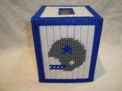 Dallas Cowboys NFL Football Handmade Plastic Canvas Boutique Tissue Box | eBay Plastic Canvas Letters, Plastic Canvas Books, Kleenex Box Cover, Plastic Canvas Coasters, Cowboys Nfl, Disney Font, Plastic Canvas Stitches, All Purpose Cleaner, Kleenex Box