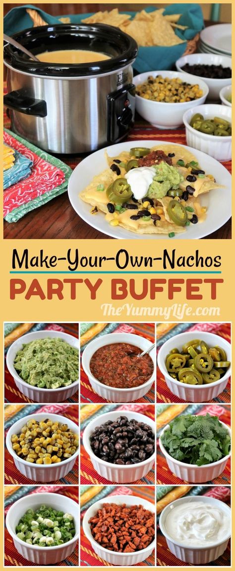 Tacobar Party, Nachos Party, Nachos Bar, Nacho Party, Taco Bar Party, Party Food Bars, Easy Menu, Nacho Bar, Bar Buffet