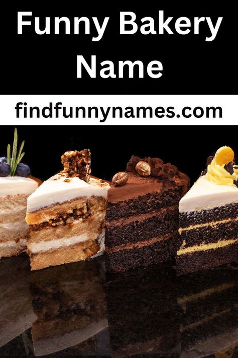 Funny Bakery Names Attract Customers with Wit!Looking for some hilarious and creative bakery names to make your customers smile? Look no further! With these witty and pun-filled bakery names, you'll have everyone lining up for a taste of your delicious treats. #FunnyBakeryNames #BakeryHumor #BakeryLove #BakeryBusiness#BakeryNames Home Bakery Names Ideas Unique, Christian Bakery Names, Bakery Names Creative, Aesthetic Bakery Names, Home Bakery Menu Ideas, Bakery Names Ideas Unique, Bakery Names Ideas, Vintage Bakery Aesthetic, Bakery Shop Names