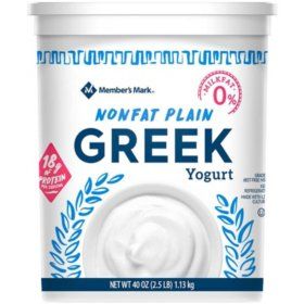 Member's Mark Plain Nonfat Greek Yogurt (40 oz.) - Sam's Club How To Make Dip, Honey Turkey, Yogurt Packaging, Good Sources Of Calcium, Protein Yogurt, Yogurt Bar, Probiotic Drinks, Yogurt Drinks, Nonfat Greek Yogurt