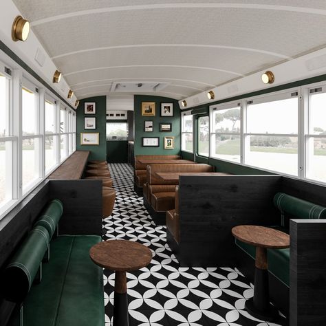 3D Design & Rendering Van Restaurant Food Truck, Bus Food Truck Ideas, Food Truck School Bus, Bus Cafe Design, School Bus Coffee Truck, Food Truck Bus, School Bus Coffee Shop, Mobile Food Trucks Ideas, School Bus Food Truck Ideas