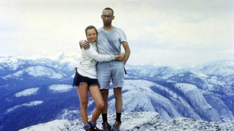 In this June, 1967 photo provided by the family of Royal Robbins, Liz and Royal Robbins are seen at the summit of Half Dome after Liz became the world's first woman to climb it. Royal Robbins, who founded the outdoor clothing company bearing his name, has died after a long illness, he was 82. (Robbins Family via AP) Beverly Johnson, Royal Robbins, Rock Climbers, Yosemite Valley, On The Run, The Run, Rock Climbing, Mountaineering, Outdoor Outfit